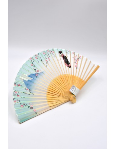 Sensu Japanisch Traditioneller Stoff Faltfächer - Fuji, Geisha, Sakura