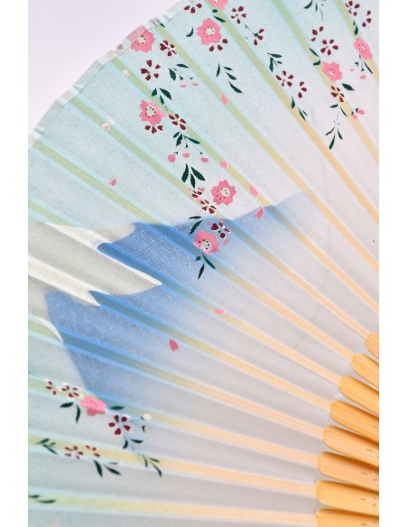 Sensu Traditional Japanese Fabric Fan - Fuji, Geisha, Sakura | Japan Primavera