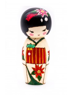 Kokeshi Giapponese, bambola decorativa - Natale (Kurisumasu) | Japan Primavera