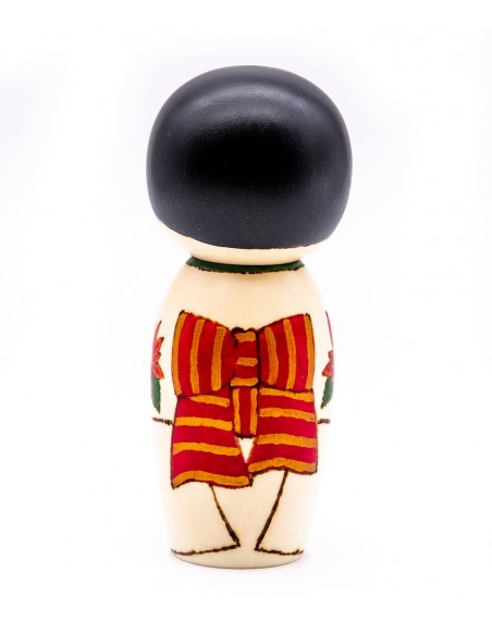 Japanische Kokeshi, dekorative Puppe - Weihnachten (Kurisumasu) | Japan Primavera