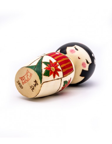 Japanische Kokeshi, dekorative Puppe - Weihnachten (Kurisumasu) | Japan Primavera