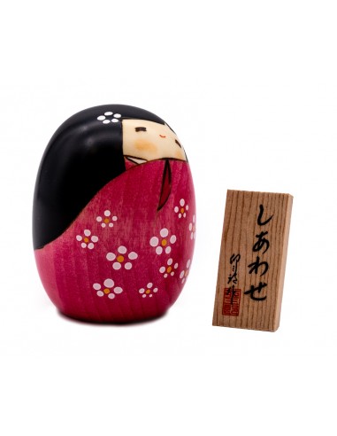 Kokeshi Giapponese, bambola decorativa - Felicità Rosa | Japan Primavera