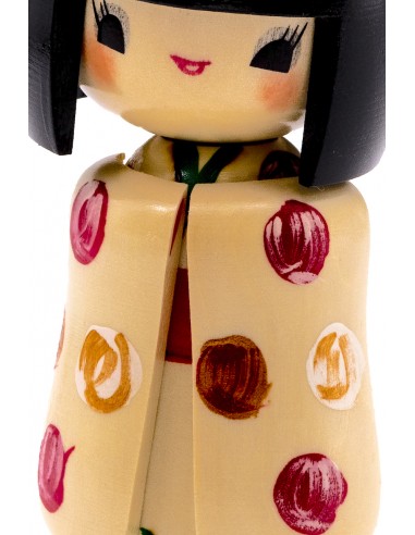 Kokeshi Giapponese, bambola decorativa - Signorina Bianca (Otomesode) | Japan Primavera