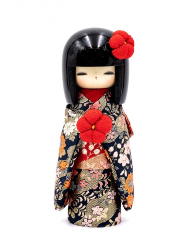 Japanese Kokeshi, decorative doll - Kyo Bijin Dark Blu Elegant | Japan Primavera