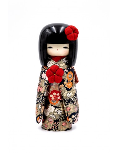 Kokeshi Giapponese, bambola decorativa - Kyo Bijin Blu Scuro Elegante | Japan Primavera