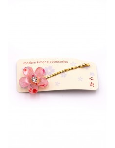 Hair clip in plastic and silk | Japan Primavera