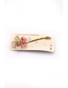 Hair clip in plastic and silk | Japan Primavera