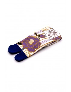 Japanese thong socks Tabi Purple Peony | Japan Primavera