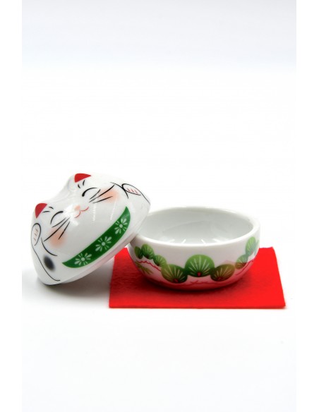 Maneki Neko, portafortuna Giapponese - Portagioie Bianco | Japan Primavera