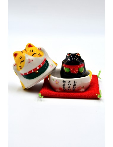 Maneki Neko giapponese Tigrato e Nero | Japan Primavera