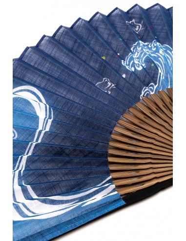 Sensu Ventaglio tradizionale Giapponese in Tessuto - Grande Onda con custodia | Japan Primavera