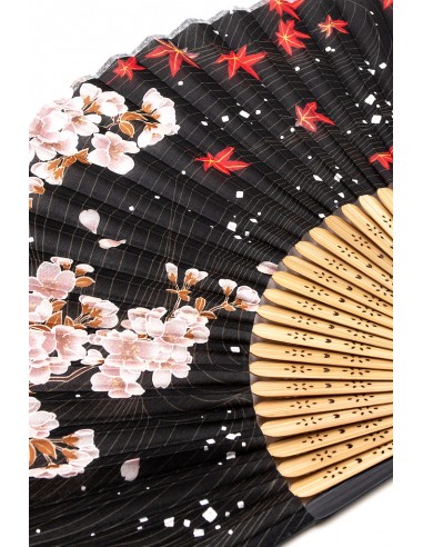 Sensu Ventaglio tradizionale Giapponese in Seta - Sakura e Momiji| Japan Primavera