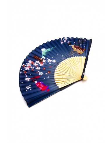 Sensu Ventaglio tradizionale Giapponese in Seta - Geisha e Monte Fuji| Japan Primavera