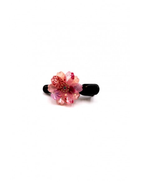 Hair clip in plastic and silk - Cherry Blossom | Japan Primavera