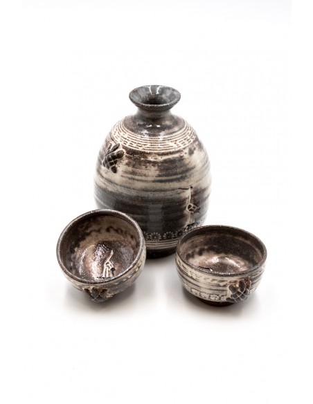 Sakè Set - Turtle and Herons - Shizen (Natural) | Japan Primavera