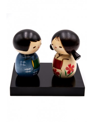 Kokeshi Giapponese, bambola decorativa - Migliori Amici (Nakayoshi Set) | Japan Primavera
