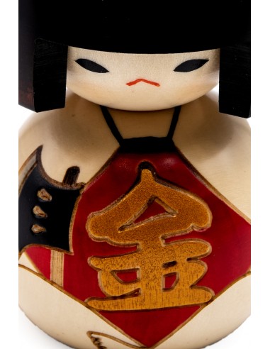 Kokeshi Giapponese, bambola decorativa - Il Ragazzo d'Oro (Fukubukukintaro) | Japan Primavera