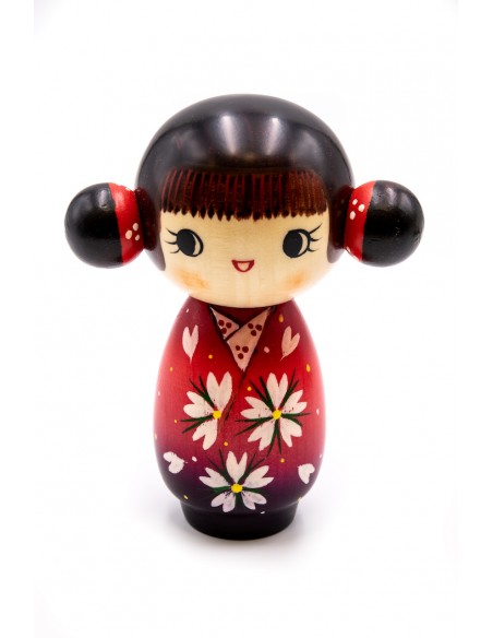 Japanische Kokeshi, dekorative Puppe - Gelassenheit  (Uraraka - Odango) | Japan Primavera