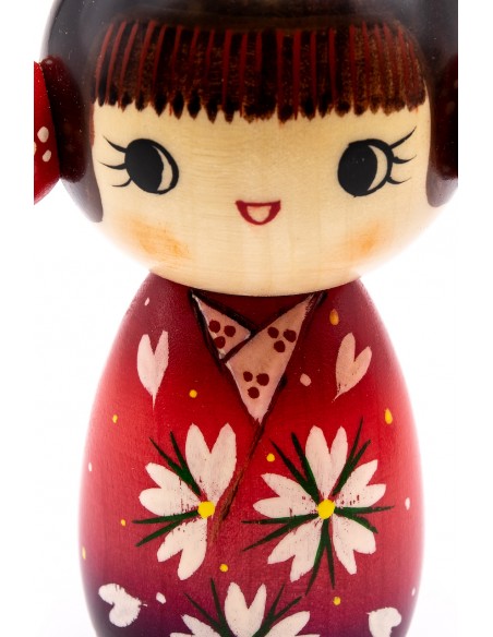 Japanische Kokeshi, dekorative Puppe - Gelassenheit  (Uraraka - Odango) | Japan Primavera