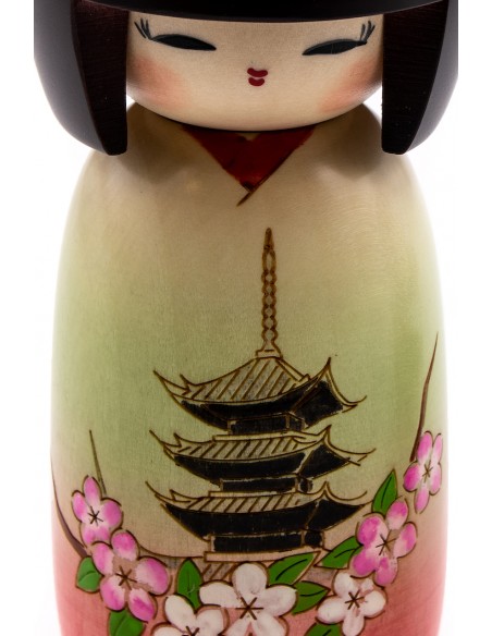 Kokeshi Giapponese, bambola decorativa - Miyakoji | Japan Primavera