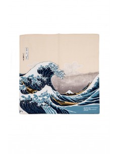 Furoshiki Artigianale, tessuto Giapponese - Dipinto La Grande Onda Hokusai | Japan Primavera