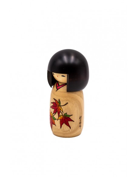Kokeshi Giapponese, bambola decorativa - Storia dei Fiori (Hanamonogatari Momiji) | Japan Primavera