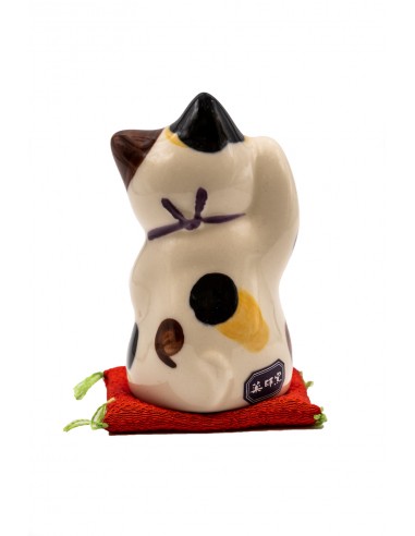 Maneki Neko Calico, portafortuna Giapponese - zampa destra alzata