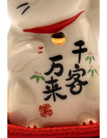 Maneki Neko Tigrato, portafortuna Giapponese - zampa sinistra alzata
