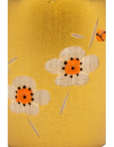Japanische Kokeshi, dekorative Puppe - Blüte Gold (Kaika) | Japan Primavera 2