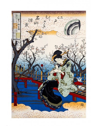 Japanese print Yuzenshi - Genji Winter
