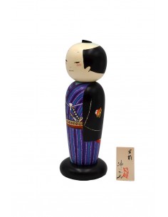 Japanische Kokeshi, dekorative Puppe - Gentlemen Blau | Japan Primavera 2
