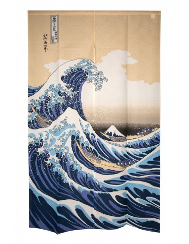 Tenda Noren Giapponese (のれん) - La Grande Onda di Hokusai
