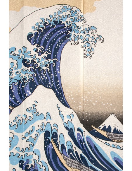 Tenda Noren Giapponese (のれん) - La Grande Onda di Hokusai