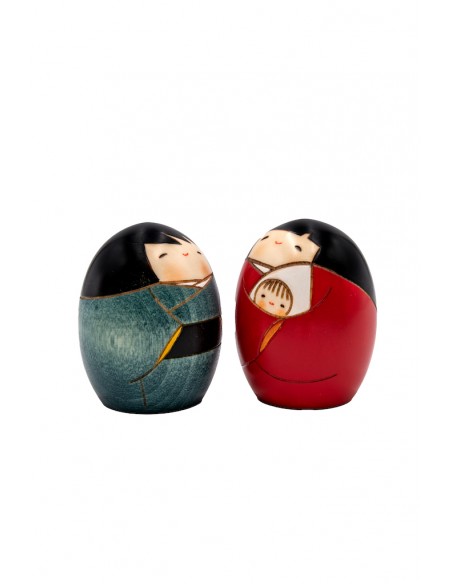 Kokeshi Giapponese, bambola decorativa - Natività Coppia | Japan Primavera