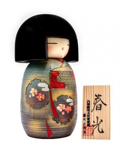 Kokeshi Giapponese, bambola decorativa - Luce di Primavera (Shunkou) | Japan Primavera