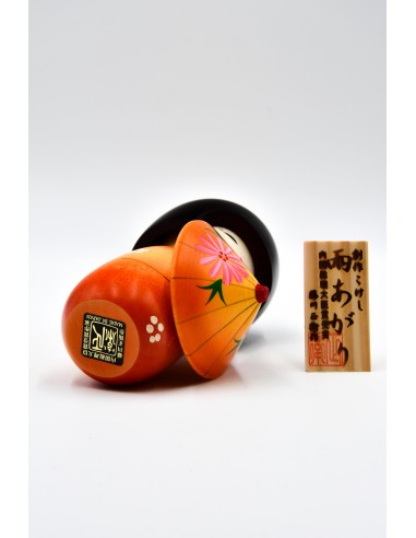 Kokeshi Giapponese, bambola decorativa - Dopo la Pioggia Arancione (Ameagari) | Japan Primavera