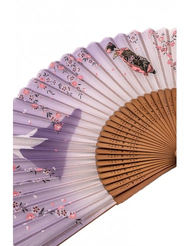 Sensu Ventaglio tradizionale Giapponese in Tessuto - Monte Fuji, Geisha, Sakura | Japan Primavera