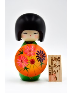 Kokeshi doll - After the Rain Green (Ameagari) | Japan Primavera