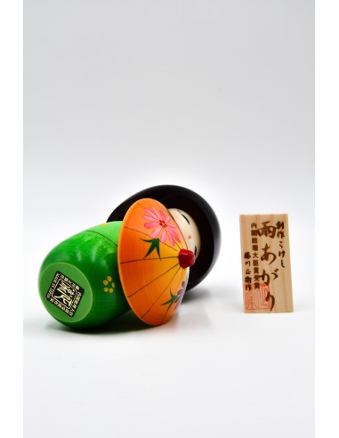 Kokeshi Giapponese, bambola decorativa - Dopo la Pioggia Verde (Ameagari) | Japan Primavera