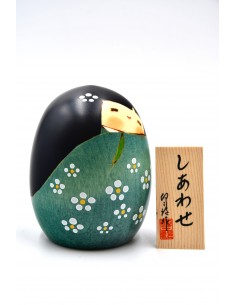 Kokeshi puppe - Grünes Glück (Shiawase) | Japan Primavera 2