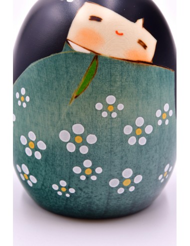 Kokeshi Giapponese, bambola decorativa - Felicità Verde S | Japan Primavera