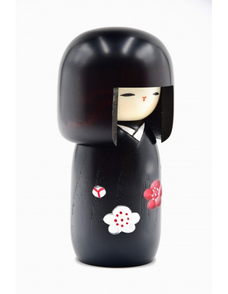 Kokeshi Giapponese, bambola decorativa - Fiore Felice | Japan Primavera