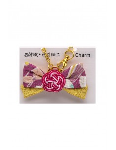 Japanese Mizuhiki Charm in Nishijin fabric | Japan Primavera