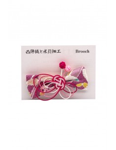 Japanische Mizuhiki Brosche aus Nishijin Stoff | Japan Primavera