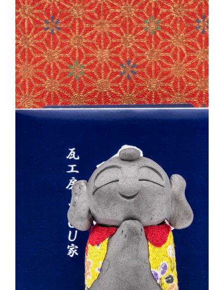 Portafortuna giapponese - Kawara Monaco Jizo Felice | Japan Primavera