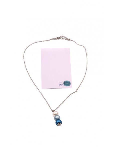 Japanese Handcrafted Indigo Pendant Necklace | Japan Primavera