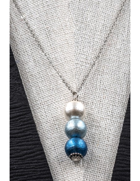 Japanese Handcrafted Indigo Pendant Necklace | Japan Primavera