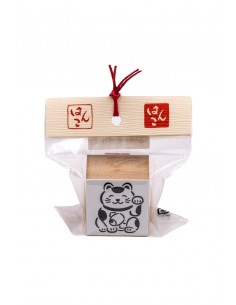 Dekorative Japanische Briefmarke - Glückskatze Maneki Neko | Japan Primavera