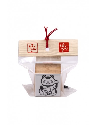 Timbro giapponese decorativo - Gatto Portafortuna Maneki Neko | Japan Primavera