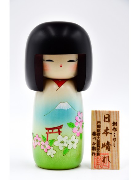 Kokeshi Giapponese, bambola decorativa - Giornata di Sole | Japan Primavera